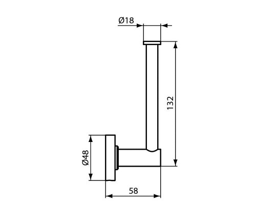 Держатель запасного рулона Ideal Standard Iom, чёрный матовый, A9132XG