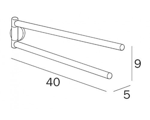 Полотенцедержатель двойной Inda Touch A46150CR