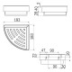Угловая корзинка-полочка Inda Basket AV231AAL08 18,3 x 18,3 см, цвет: хром, вставка черная