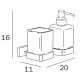 Дозатор для мыла и стакан Inda Lea A1810DCR21 настенный, цвет: хром