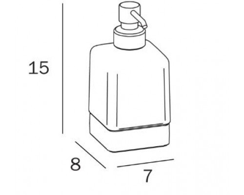 Дозатор для мыла Inda Lea A1812ZNE21 настольный, цвет: черный матовый