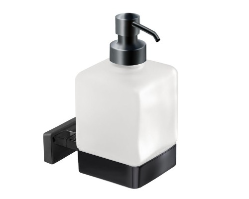 Дозатор для мыла Inda Lea A18120NE21 настенный, цвет: черный матовый