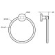 Кольцо для полотенец Jacob Delafon Classique, хром, E77822-CP, 14.5 см, хром