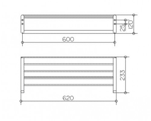 Полка для полотенец Keuco Elegance New 11675 010000, хром, 62 см