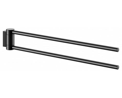 Полотенцедержатель двойной, поворотный Keuco Plan, 438 мм, черный матовый, 14918370000