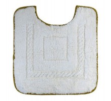 Коврик для WC Migliore Complementi, белый, узор 1, тесьма золото, 60 х 60 см, 29694