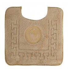 Коврик для WC Migliore, вышивка логотип АФИНА, капучино, окантовка золото, 60 х 60 см, 30788