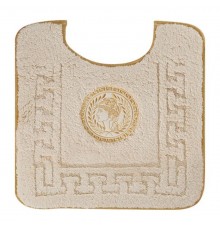Коврик для WC Migliore, вышивка логотип АФИНА, кремовый, окантовка золото, 60 х 60 см, 30776