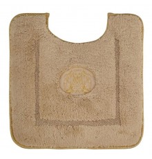Коврик для WC Migliore, вышивка логотип MIGLIORE, капучино, окантовка золото, 60 х 60 см, 30784