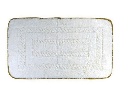 Коврик для ванной комнаты Migliore Complementi, белый, узор 1, тесьма золото, 60 х 100 см, 29695