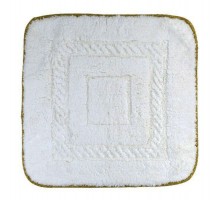 Коврик для ванной комнаты Migliore Complementi, белый, узор 1, тесьма золото, 60 х 60 см, 29696