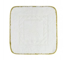 Коврик для ванной комнаты Migliore Complementi, белый, узор 2, тесьма золото, 60 х 60 см, 29611