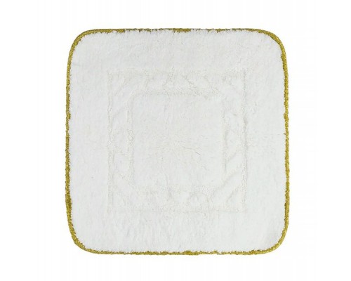 Коврик для ванной комнаты Migliore Complementi, белый, узор 2, тесьма золото, 60 х 60 см, 29611