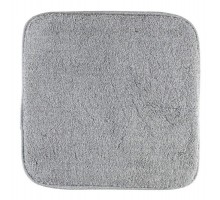 Коврик для ванной комнаты Migliore, без вышивки, серый, окантовка серебро, 60 х 60 см, 30757