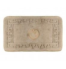 Коврик для ванной комнаты Migliore, вышивка логотип АФИНА, капучино, окантовка золото, 70 х 140 см, 30785