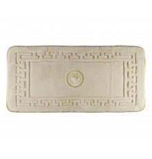 Коврик для ванной комнаты Migliore, вышивка логотип АФИНА, кремовый, окантовка золото, 70 х 140 см, 30773