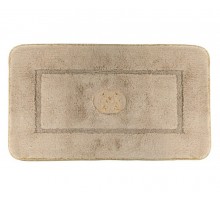 Коврик для ванной комнаты Migliore, вышивка логотип MIGLIORE, капучино, окантовка золото, 60 х 100 см, 30782