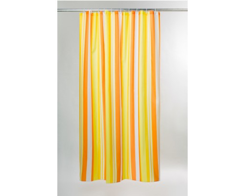 Штора для ванной комнаты Milardo Flag stripe 730P180M11 180 x 200 см, полиэстер, желтый, оранжевый