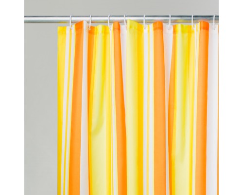 Штора для ванной комнаты Milardo Flag stripe 730P180M11 180 x 200 см, полиэстер, желтый, оранжевый