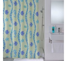 Штора для ванной комнаты Milardo Coral Reef 640P180M11 180 x 200 см, полиэстер, зеленый, синий