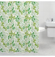 Штора для ванной комнаты Milardo Jungle Flowers 620P180M11 180 x 200 см, полиэстер, зеленый