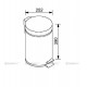 Корзина для мусора Aquanet 8074, 12 литров, хром (187084)