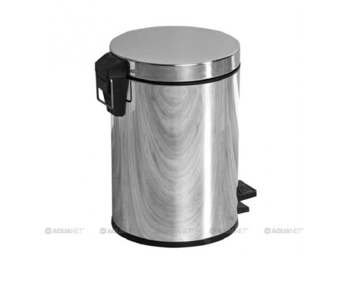 Корзина для мусора Aquanet 8072, 5 литров, хром (187082)