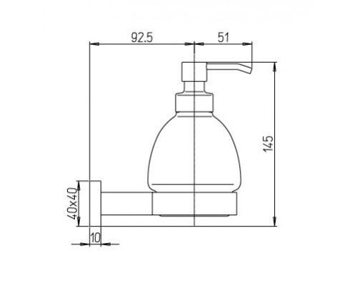 Дозатор для жидкого мыла с держателем Paini Dax-R-Dax 84CR031BI
