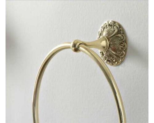 Полотенцедержатель кольцо Sbordoni Flora FL106OL, 23 см, золото