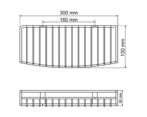 Полка металлическая WasserKraft 1611