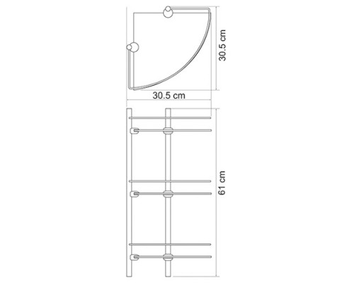 Полка стеклянная WasserKraft 3733