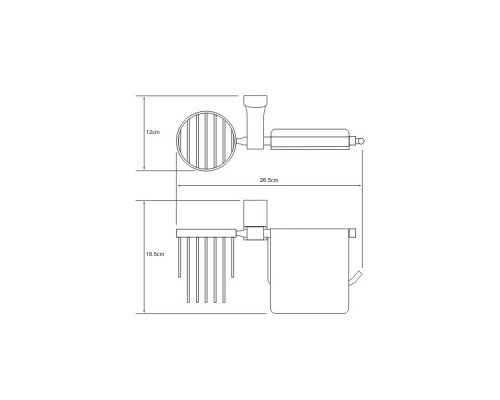 Держатель для туалетной бумаги и освежителя воздуха WasserKRAFT Leine 5059WHITE