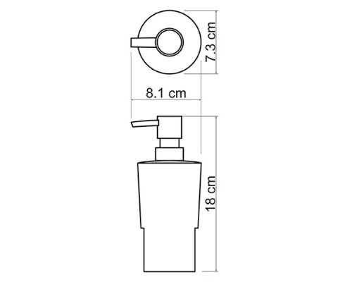 Запасной дозатор для жидкого мыла фарфоровый WasserKraft C179