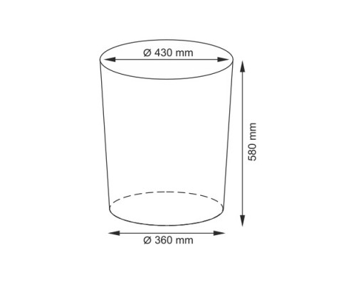 Корзина WasserKraft  WB-410-L большая для белья с крышкой