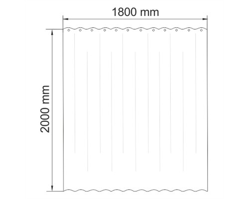 Штора для ванной WasserKraft  SC-46101 180 x 200 см навесная