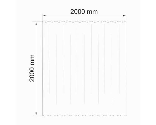 Штора для ванной навесная WasserKraft Dill 200 x 200 см, SC-39102