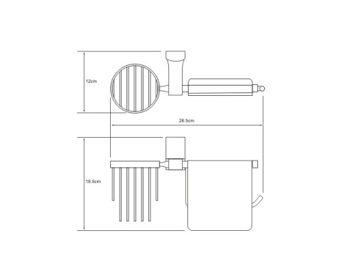 Держатель туалетной бумаги и освежителя воздуха WasserKRAFT Exter К-5259