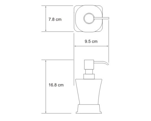 Дозатор для жидкого мыла WasserKRAFT Exter 5599