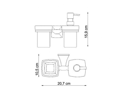 Держатель стакана и дозатора WasserKRAFT Wern 2589