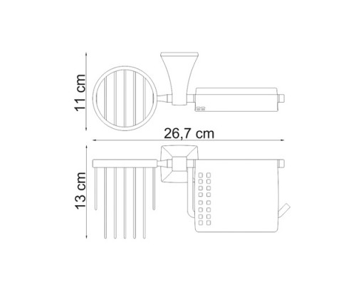 Держатель для туалетной бумаги и освежителя воздуха WasserKRAFT Wern 2559