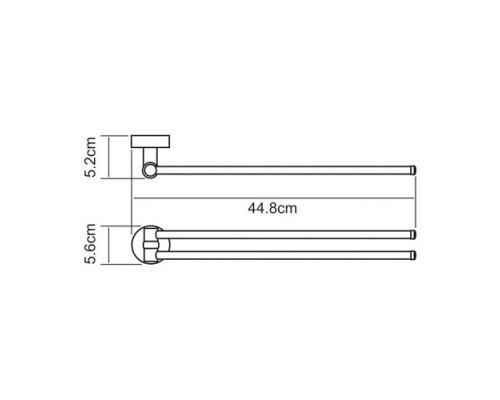 Полотенцедержатель WasserKRAFT Isen 4031, 44.8 см, хром