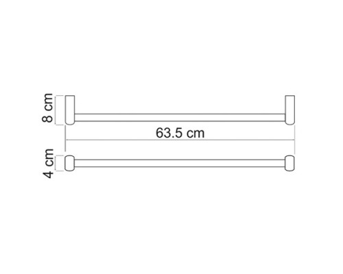 Полотенцедержатель WasserKRAFT  6830, 63.5 см, хром