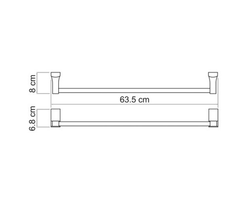Полотенцедержатель WasserKRAFT Leine 5030, 63.5 см, хром