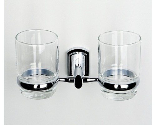 Стакан стеклянный с держателем WasserKRAFT  3028D, двойной