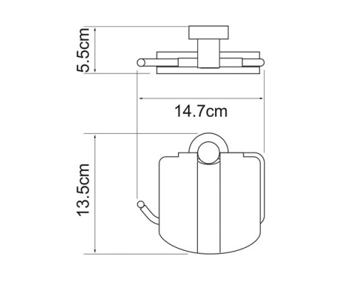 Держатель для туалетной бумаги WasserKRAFT Do 9425, с крышкой