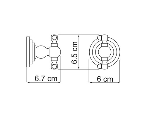 Крючок WasserKRAFT Ammer K-7023D, двойной