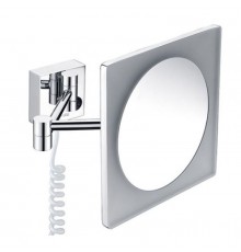 Настенное косметическое зеркало WasserKRAFT K-1008 с 3-х кратным увеличением и Led-подсветкой