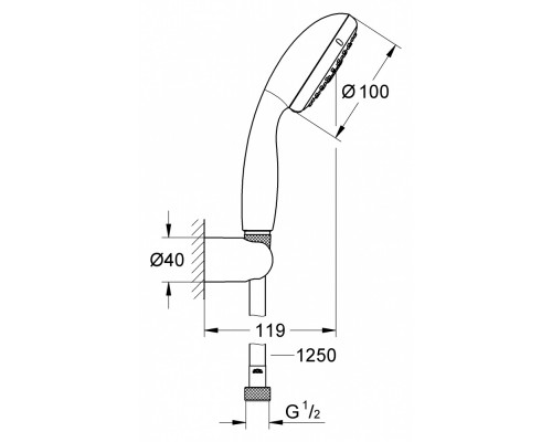 Душевой гарнитур Grohe Tempesta New 27799001 (27799000)