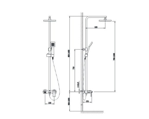 Душевая система Timo Selene SX-1030/00 chrome