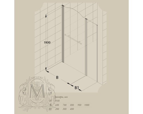 Душевая дверь Migliore Diadema ML.DDM-22.583/584.ST